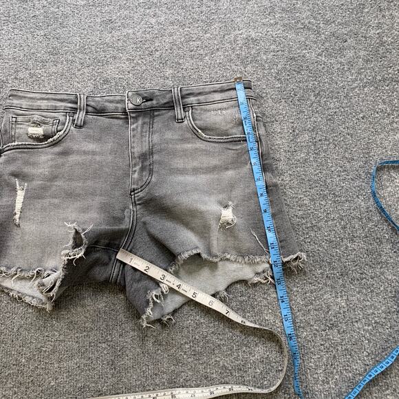 Kut From The Kloth Shorts Womens 6 Gray Denim Jane High Rise Distressed Cutoff - Picture 4 of 10